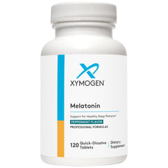 XYMOGEN Melatonin Peppermint Lozenges bottle - front view