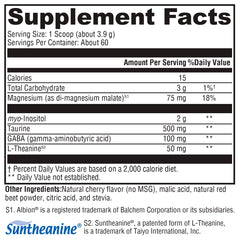 Close up of GABA and L-Theanine ingredients