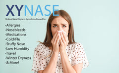Xynase nasal spray mist application shows even coverage
