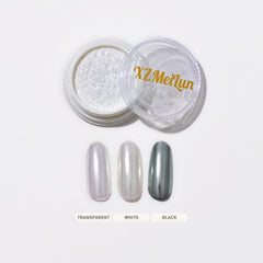 XZMeiLun chameleon powder yellow shift adds bold chromatic accents on black base.
