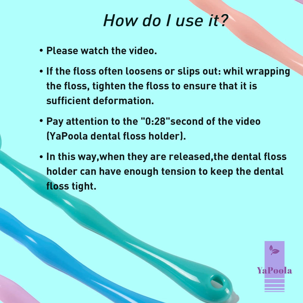 Close-up of patent-pending floss holder