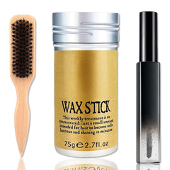 Yabacado Hair Wax Stick Set front view, all-in-one styling kit for quick flyaway control