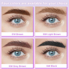 Yabacado waterproof brow tint swatch illustrates smudge-proof wear