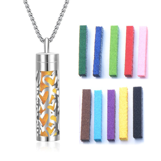 YAFIYGI essential oil necklace 316L stainless steel pendant