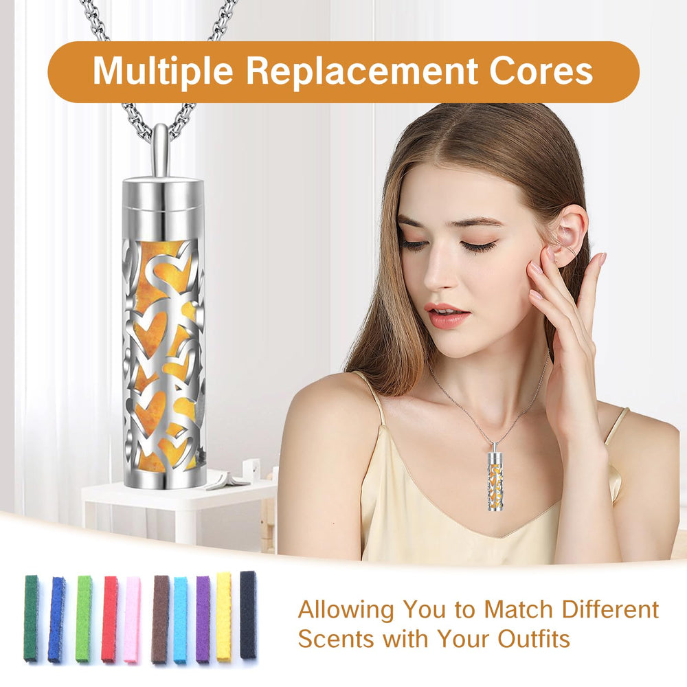 Gift-ready aromatherapy diffuser necklace for women and men