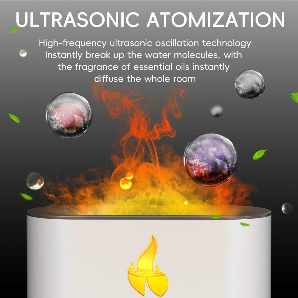 Himalayan salt lamp section inside YALEDI diffuser releasing negative ions