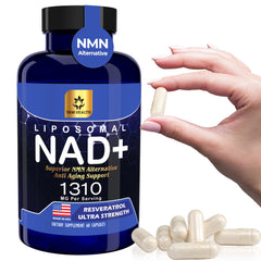 YAM Health Liposomal NAD+ bottle label close-up
