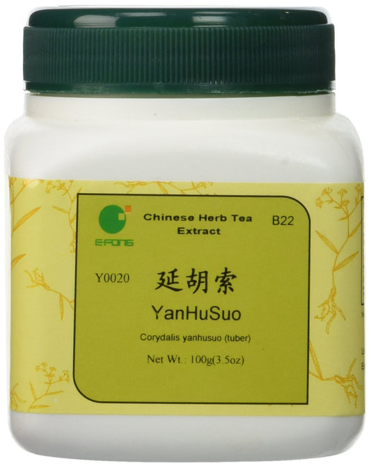 Yan Hu Suo Corydalis Yanhusuo 100g bottle front view