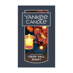 Yankee Candle Crisp Fall Night wax closeup shows steady paraffin burn.