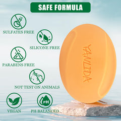 YANLIDA citrus shampoo bar for oil balance and dandruff relief