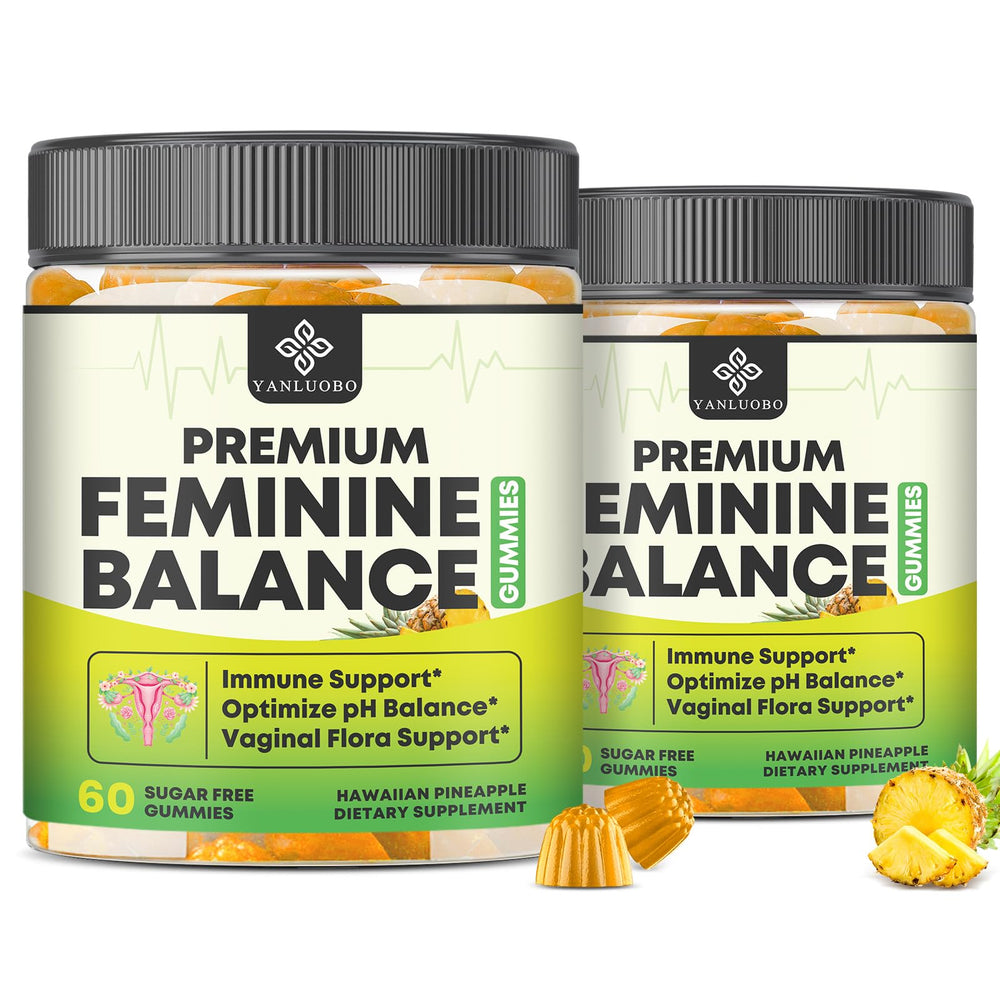 Hero shot: YANLUOBO Feminine Balance Probiotic Gummies bottle