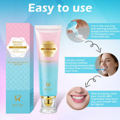 Close-up of dual-color Niacinamide toothpaste formula