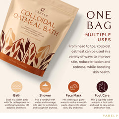 YARELI Colloidal Oatmeal in bath water dissolving softly and evenly