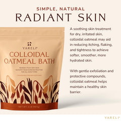 YARELI Softer skin after a calming oatmeal bath feel