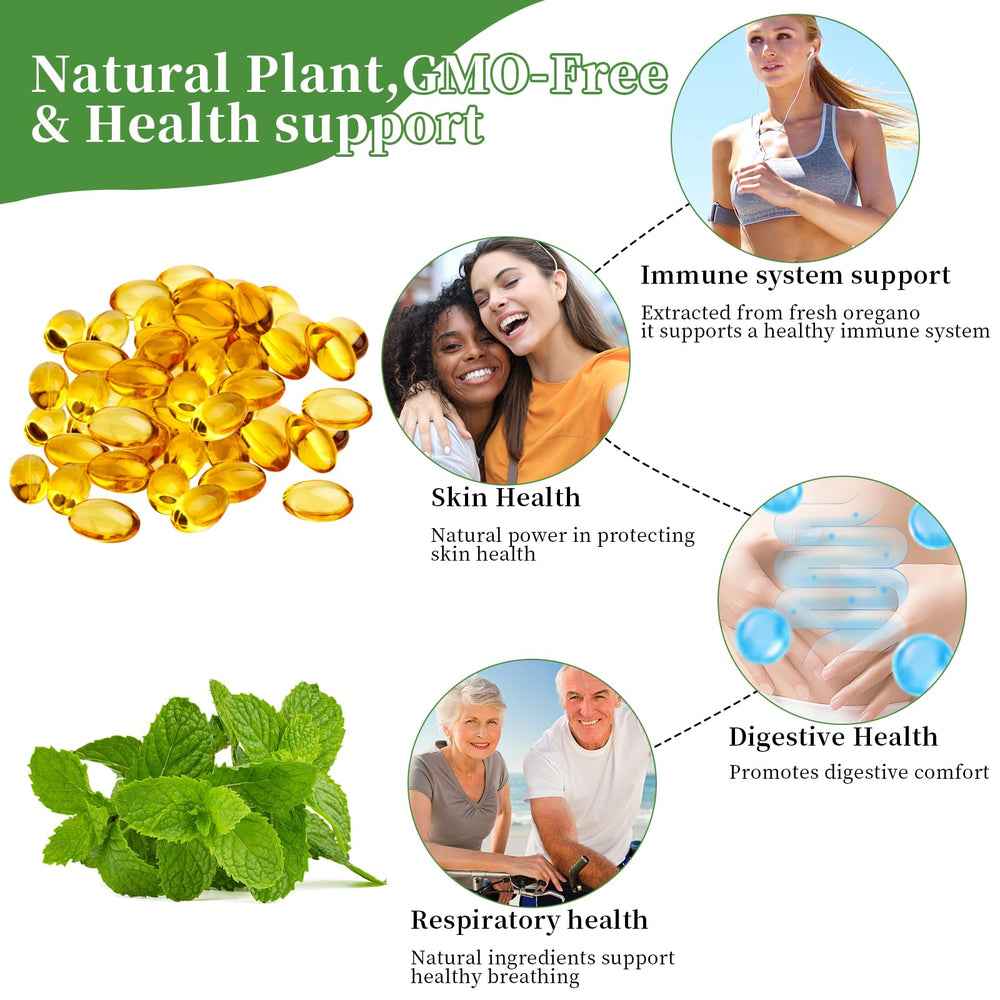 Graphic showing the 4-in-1 oil of oregano formulation