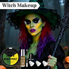 YBUETE face paint colors set showing rich pigments for bold character designs