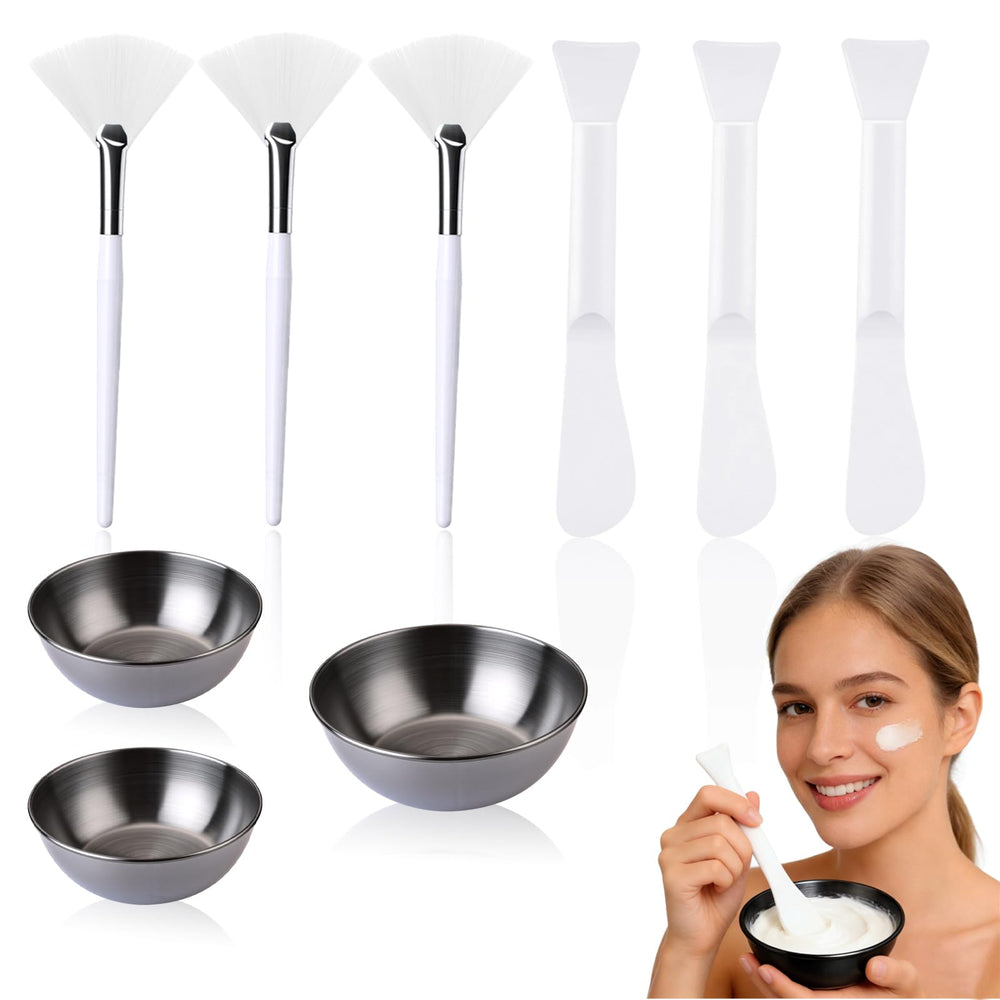 YBSAHLYY 9-piece facial bowls set for precise mask mixing at home