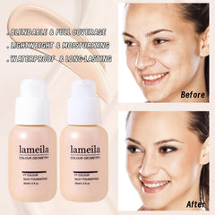 YBUETE liquid foundation with buildable coverage for a natural finish