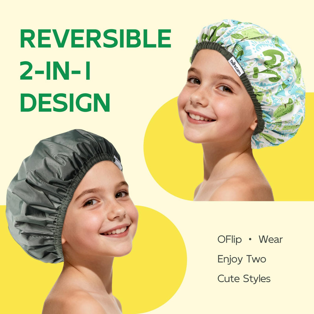 Years calm shower cap with soft elastic band prevents slipping for comfortable baths.