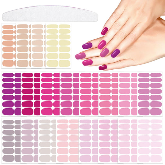 YECIRALA 20 sheets of mix-color solid nail wraps for quick DIY manicure