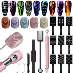 YECIRALA cat eye magnet round design for precise tip effects