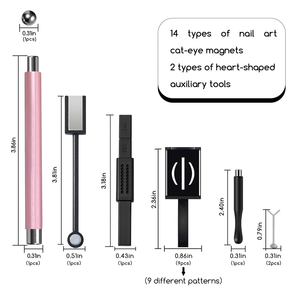YECIRALA cat eye magnet square design for clean gradients