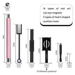 YECIRALA cat eye magnet square design for clean gradients
