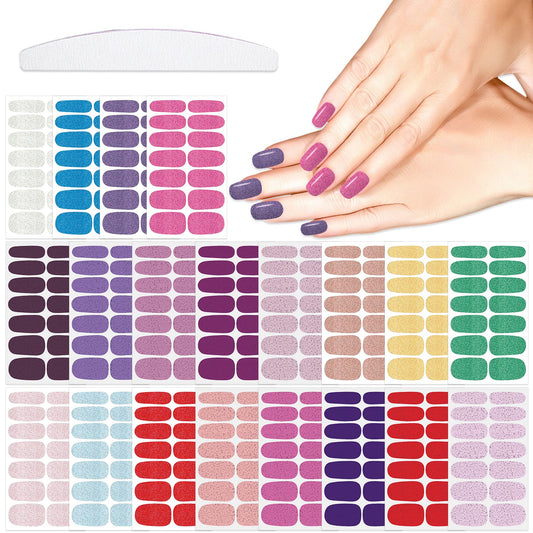 YECIRALA nail sticker collection, 20 sheets, versatile for DIY nail art and color mixes.