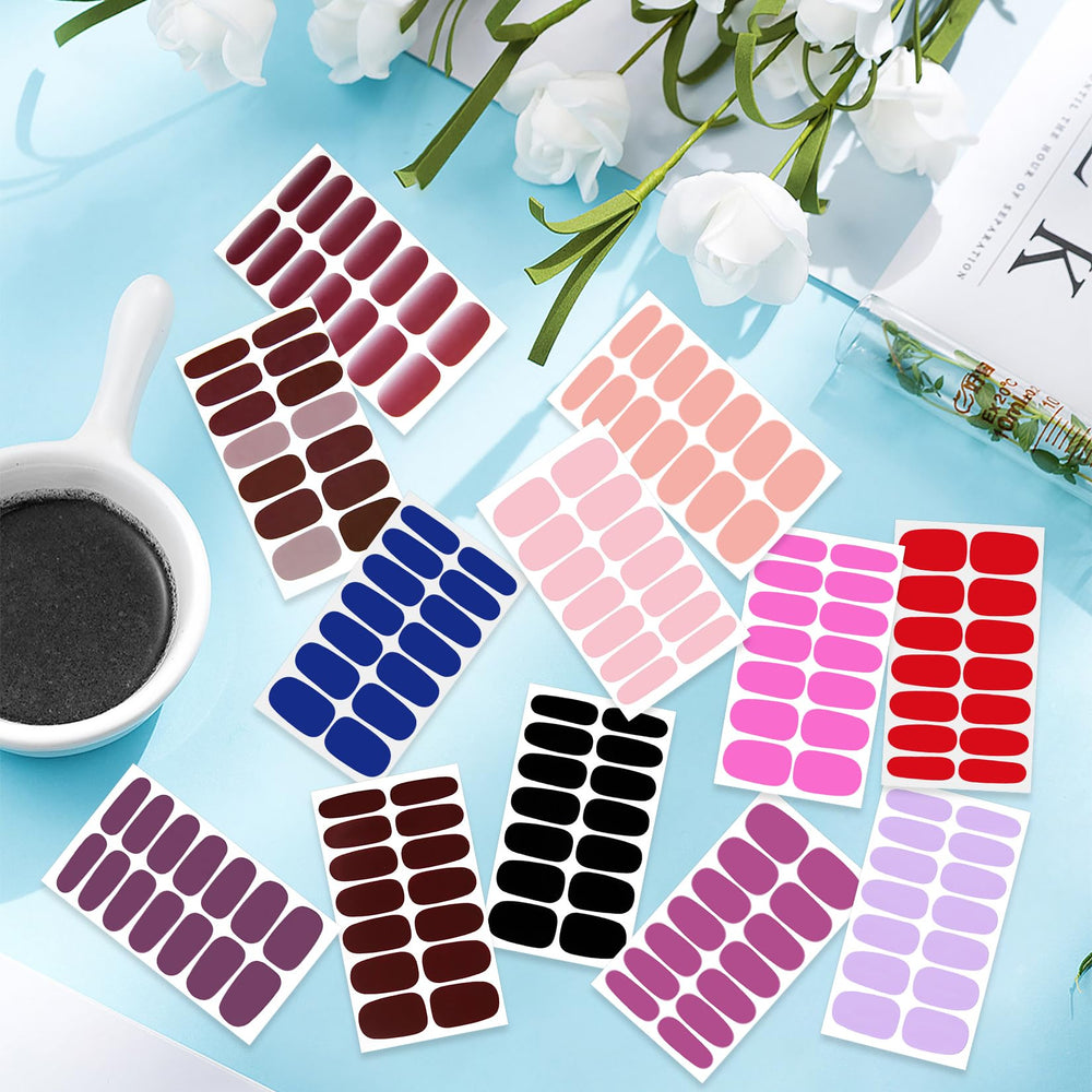 YECIRALA nail wraps applied on nails with smooth edges