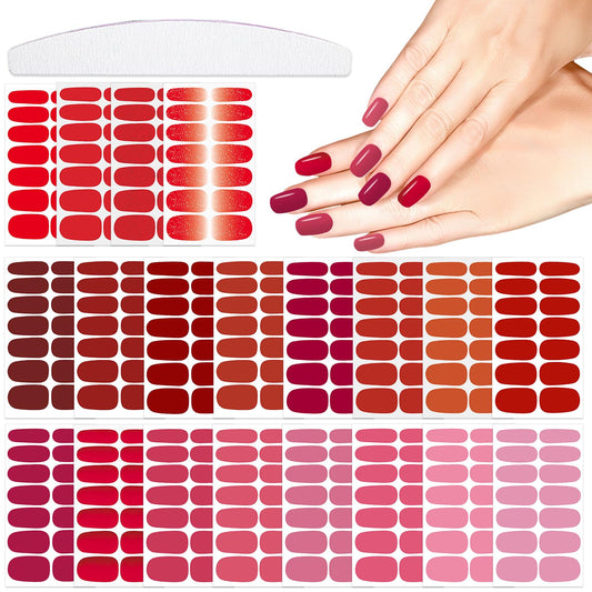 YECIRALA red nail wrap collection for a bold at‑home manicure