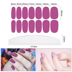 YECIRALA self-adhesive nail wraps applied neatly for a fast salon-like finish.