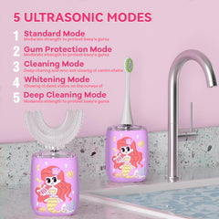 Six sonic cleaning modes for gentle to intensive cleaning