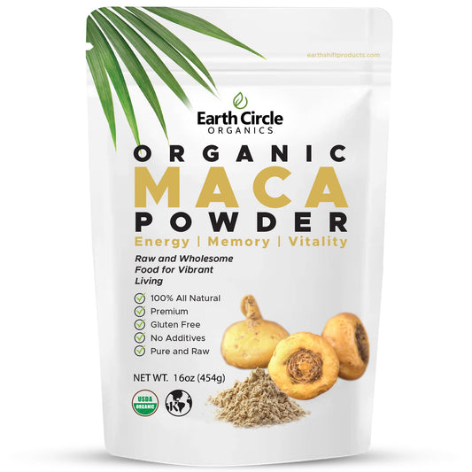 Yellow Maca Root Powder in a scoop