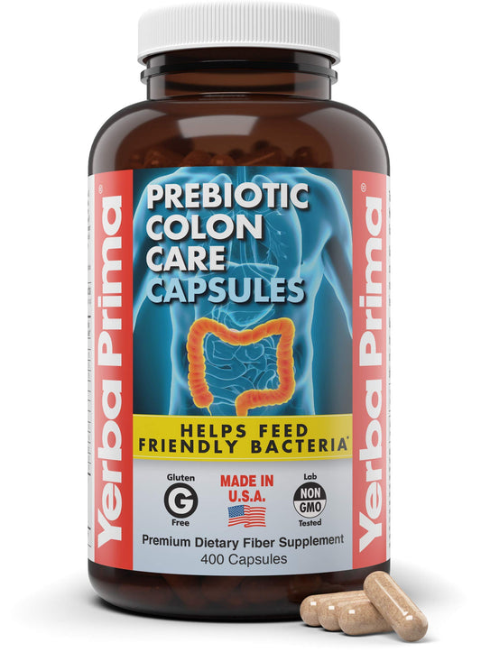 Yerba Prima Colon Care Capsules bottle 400-count