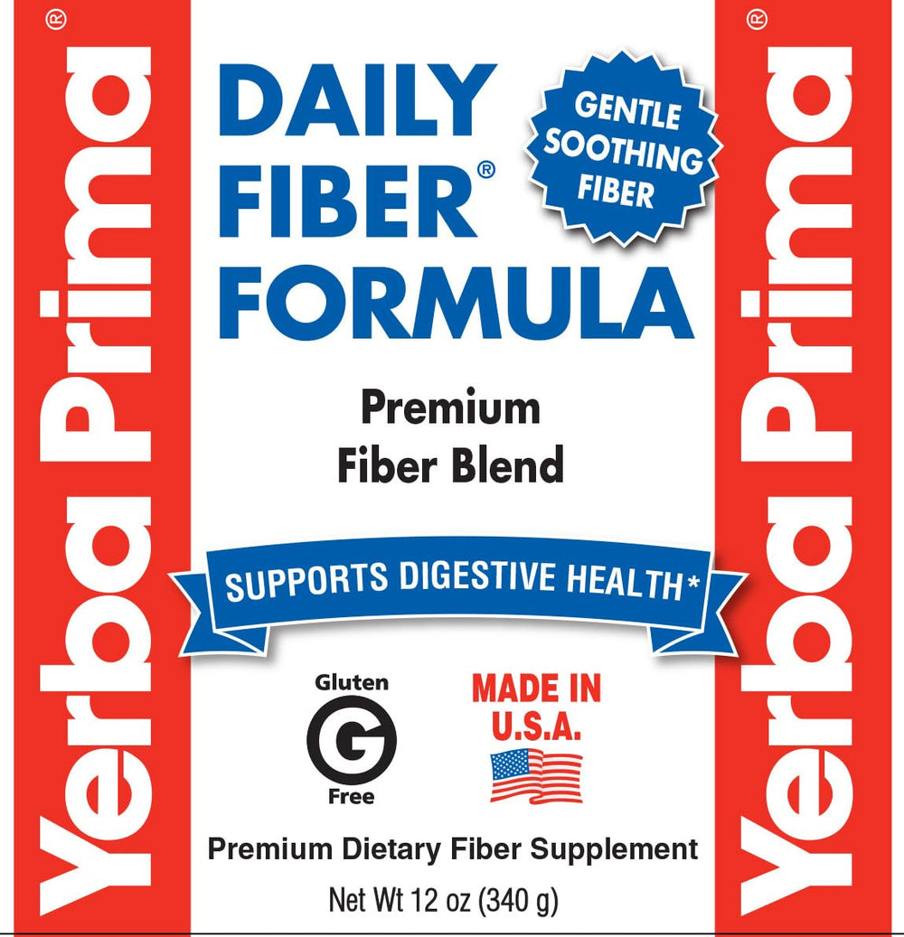Usage guide for Yerba Prima Daily Fiber Formula Powder.