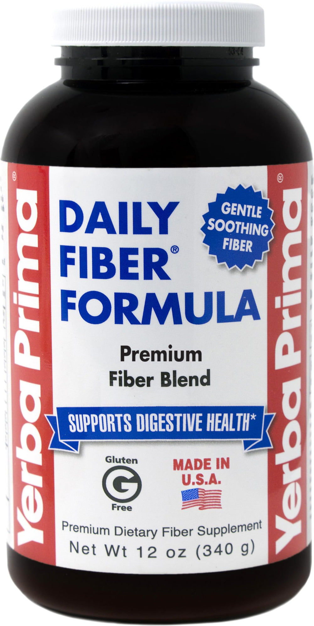 Yerba Prima Daily Fiber Powder 12 oz packaging