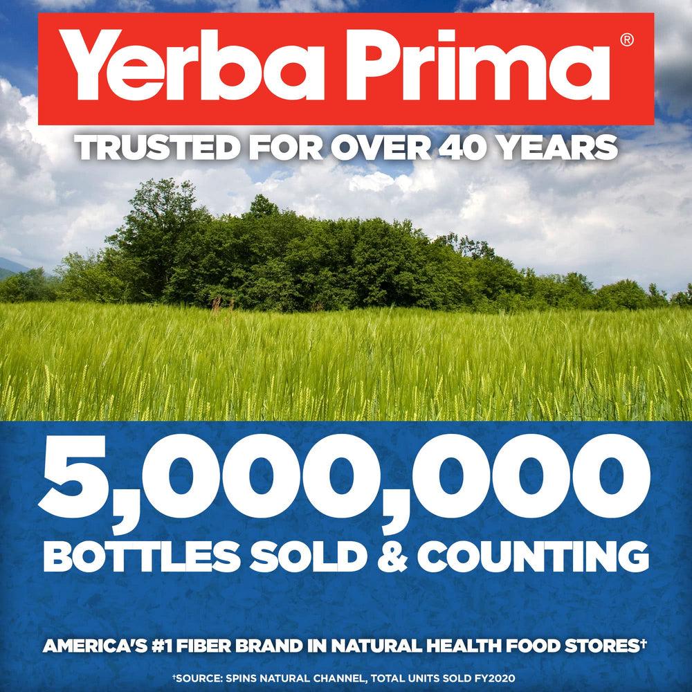 Gluten-free, non-GMO, vegan labeling on Yerba Prima product