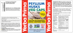 All-natural psyllium husk capsules made from Plantago Ovata