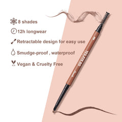 YES.EYE DO Auburn Eyebrow Pencil eight-color range for matching red hair.