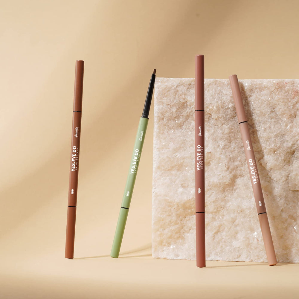 YES.EYE DO Auburn Eyebrow Pencil travel-friendly packaging for on-the-go touch-ups.