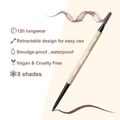 YES.EYE DO Eyebrow Pencil Deep Brown Chocolate color swatch shows warm versatility.