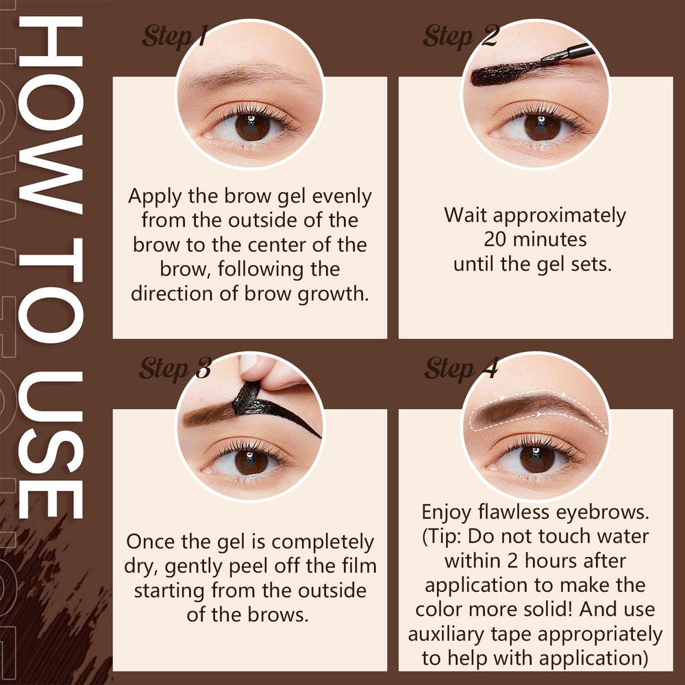 Yetary QICIY peel-off gel removes cleanly for tidy brows.