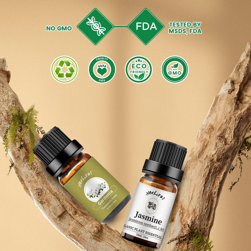 Aromatherapy diffuser with jasmine and gardenia oils