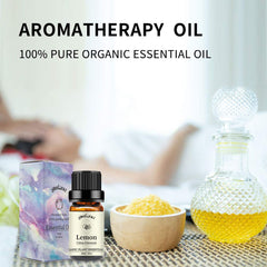 Lemon essential oil being used in a diffuser