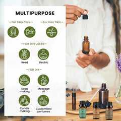 Vetiver essential oil bottle label