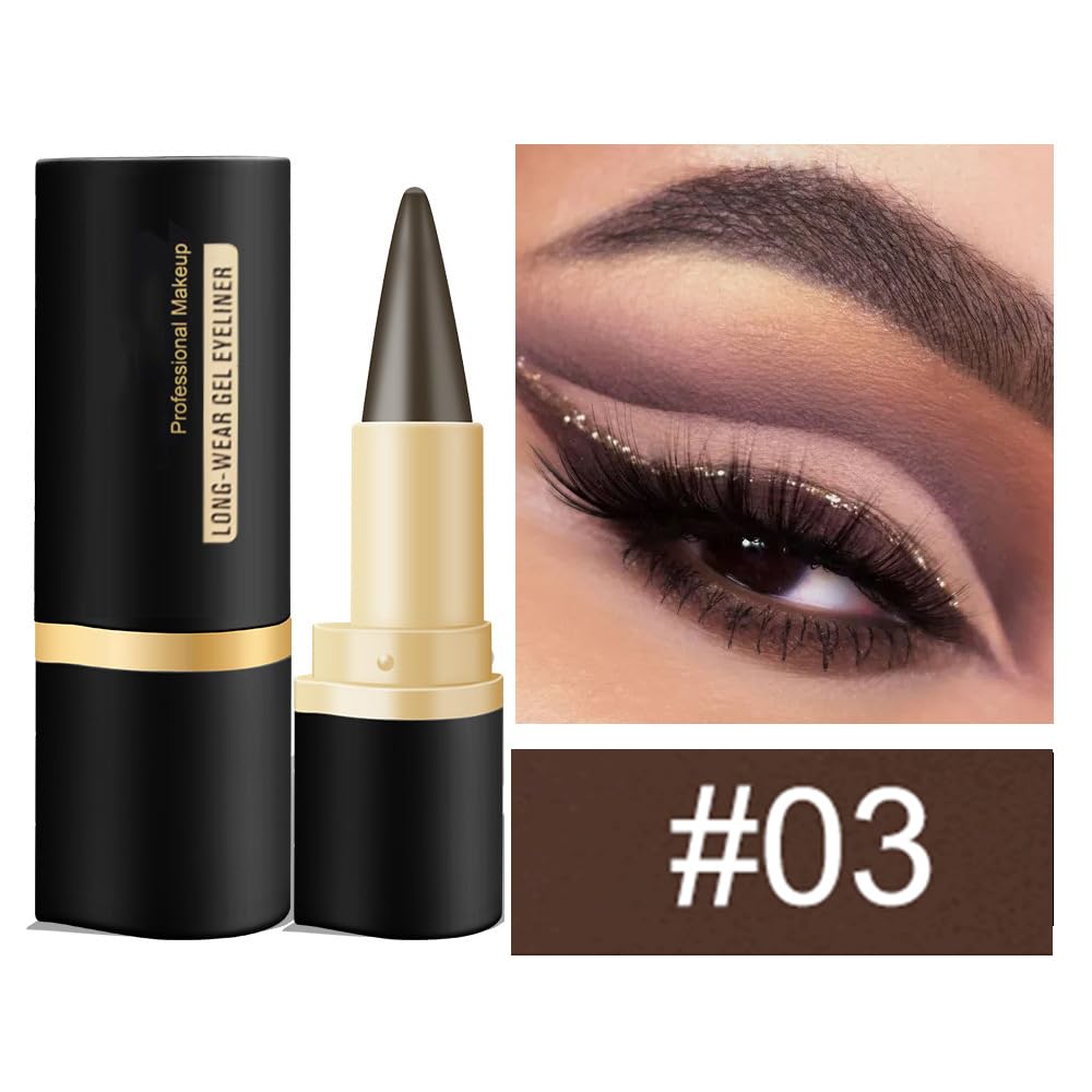 Yeuxtty Brown Gel Eyeliner Pencil blends easily to soften edges for smoky looks