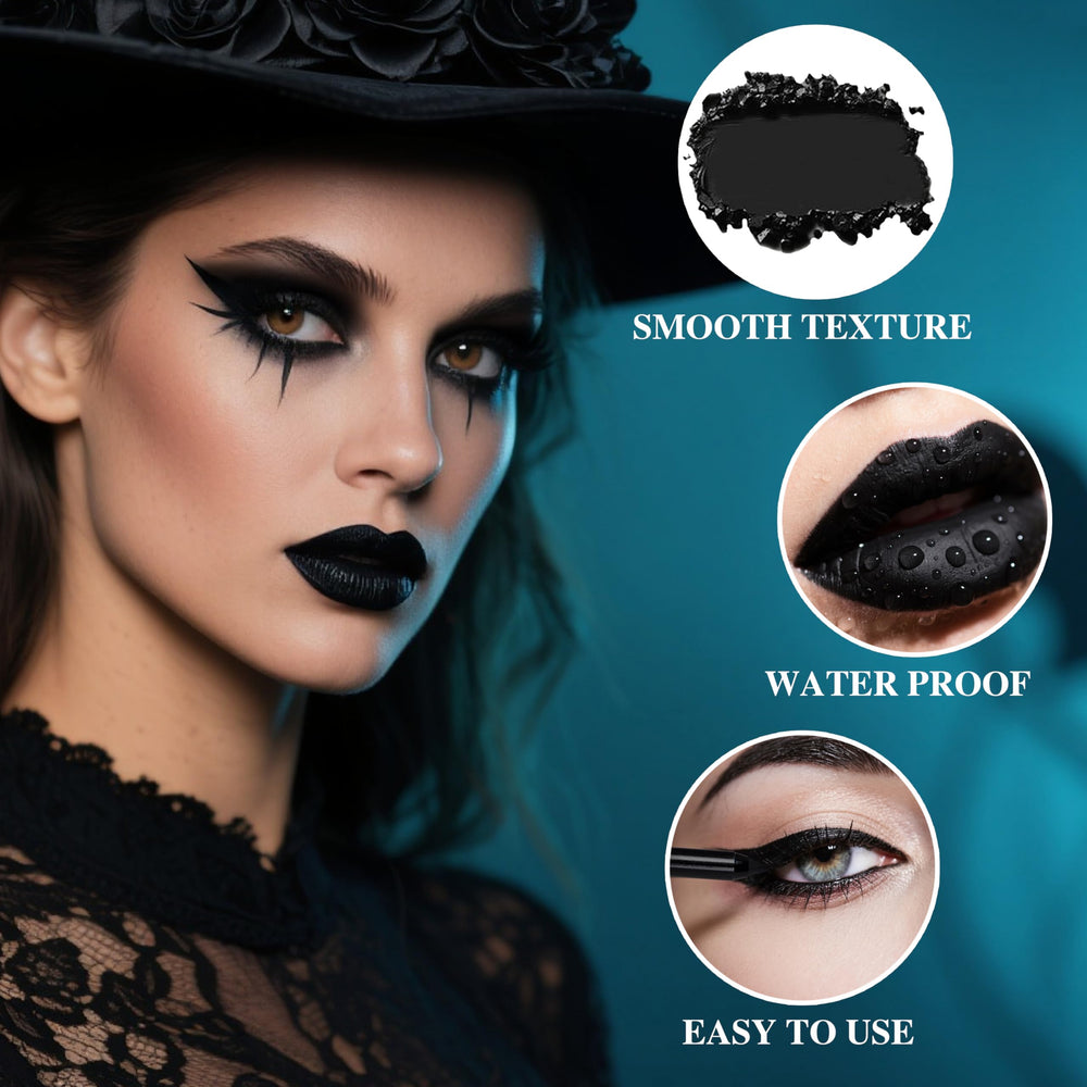 Yeweian black lip pencil adds clean lines and a defined lip shape.