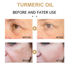 YG LianKai turmeric serum olive oil image underscores hydrating non drying formula