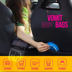 YGDZ Vomit Bags blue-emesis-bag shows medical-grade strength for kids and adults