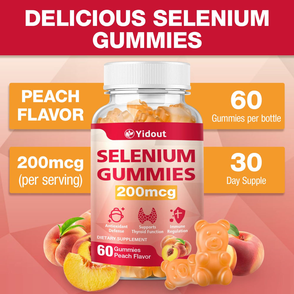 Healthy adult taking selenium gummies for energy